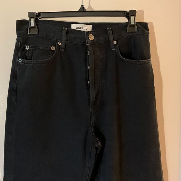 90's Pinch Black Waist High Rise Straight leg - Picture 2 of 12